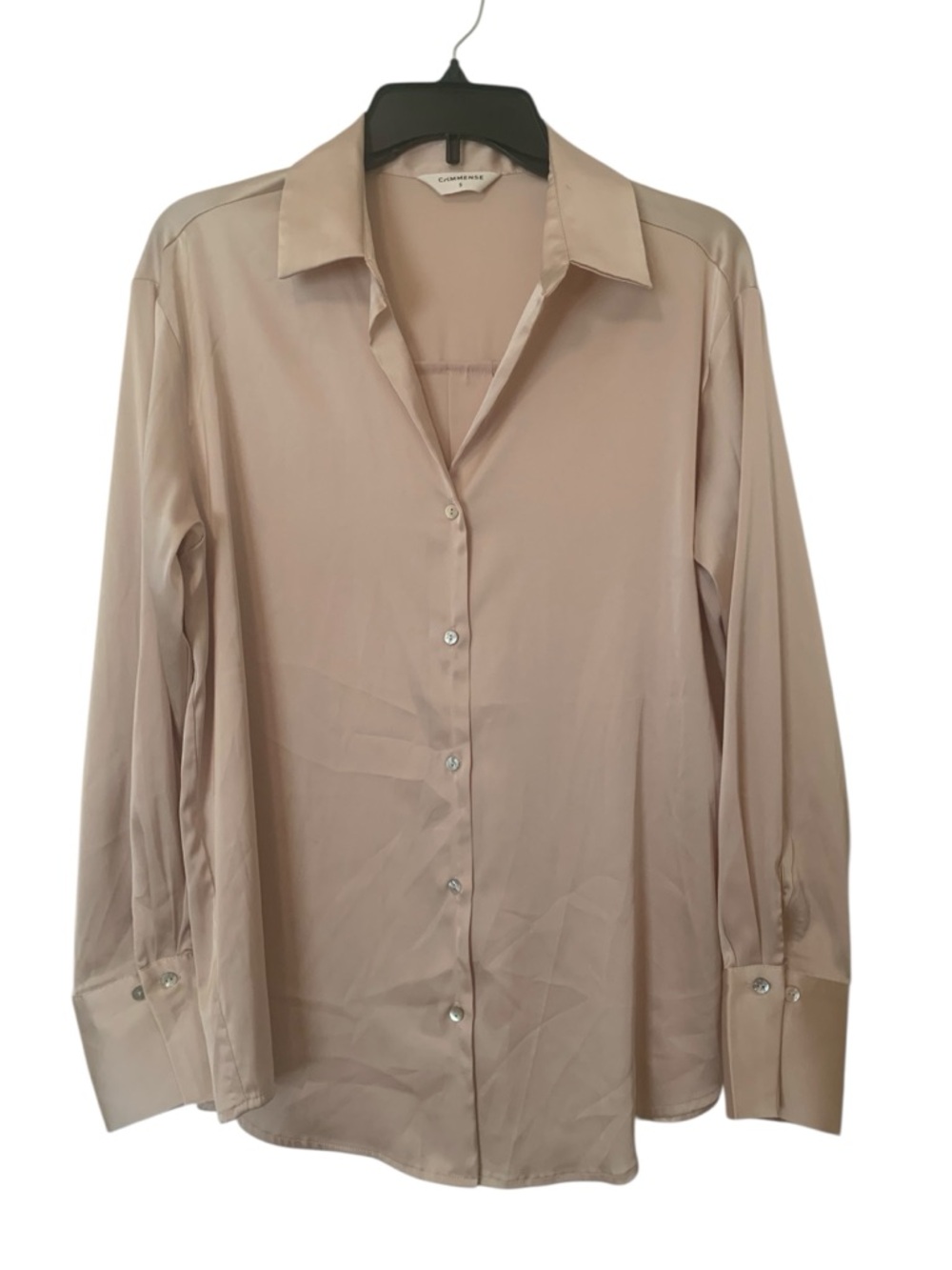 Commense Blush Button-Up Top